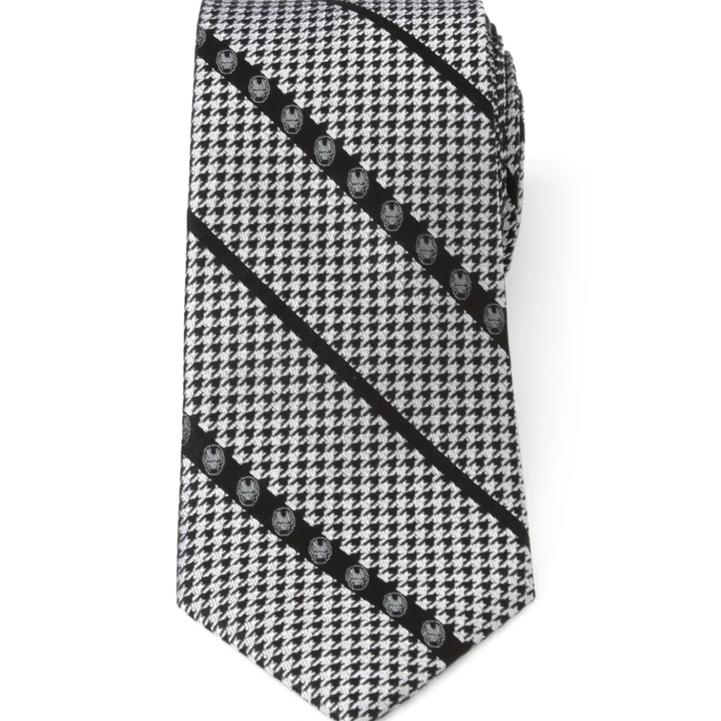 Marvel Iron Man Houndstooth Black Men's Tie