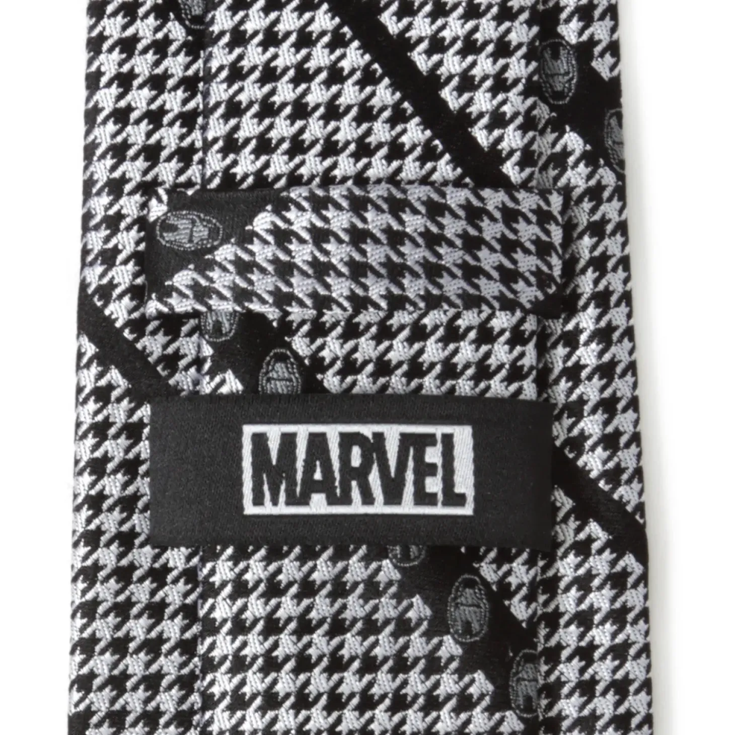 Marvel Iron Man Houndstooth Black Men's Tie