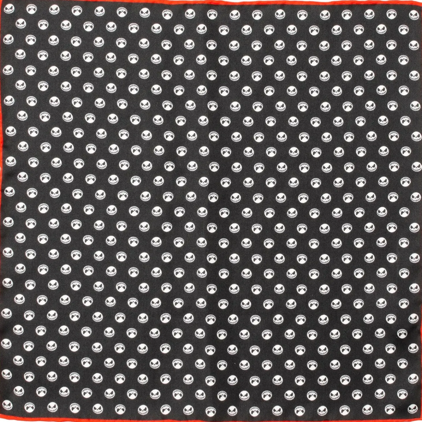 Disney Jack Skellington Men's Black Pocket Square