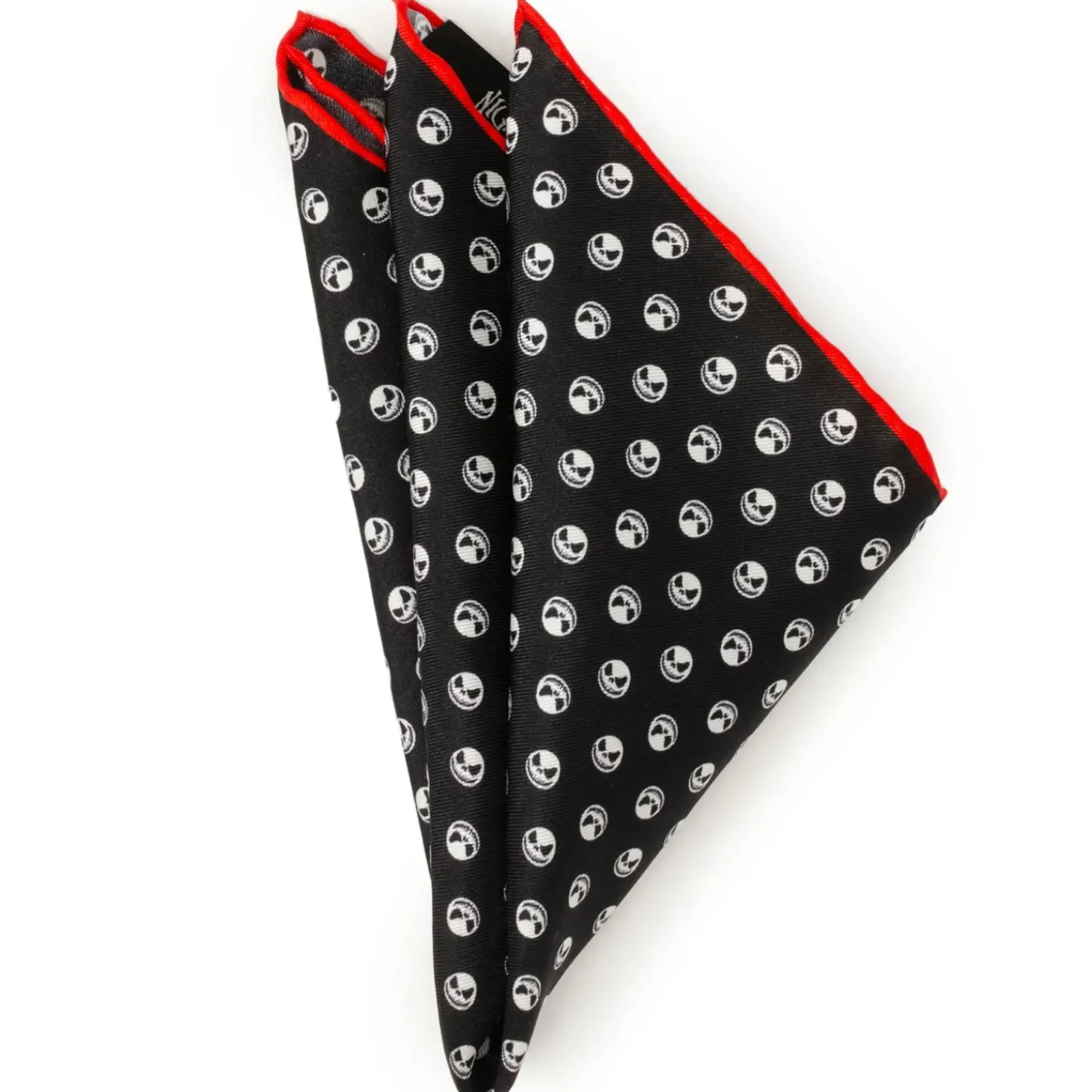 Disney Jack Skellington Men's Black Pocket Square