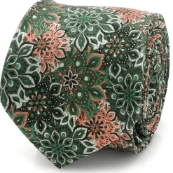 Ox and Bull Trading Co. Kaleido Floral Coral Accented Men's Tie