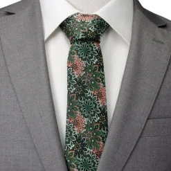 Ox and Bull Trading Co. Kaleido Floral Coral Accented Men's Tie