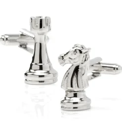 Ox and Bull Trading Co. Knight and Rook Chess Piece Cufflinks