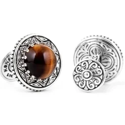 Konstantino Tiger's Eye Cufflinks