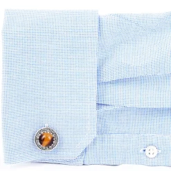 Konstantino Tiger's Eye Cufflinks