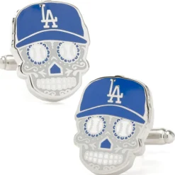 MLB LA Dodgers Sugar Skull Cufflinks