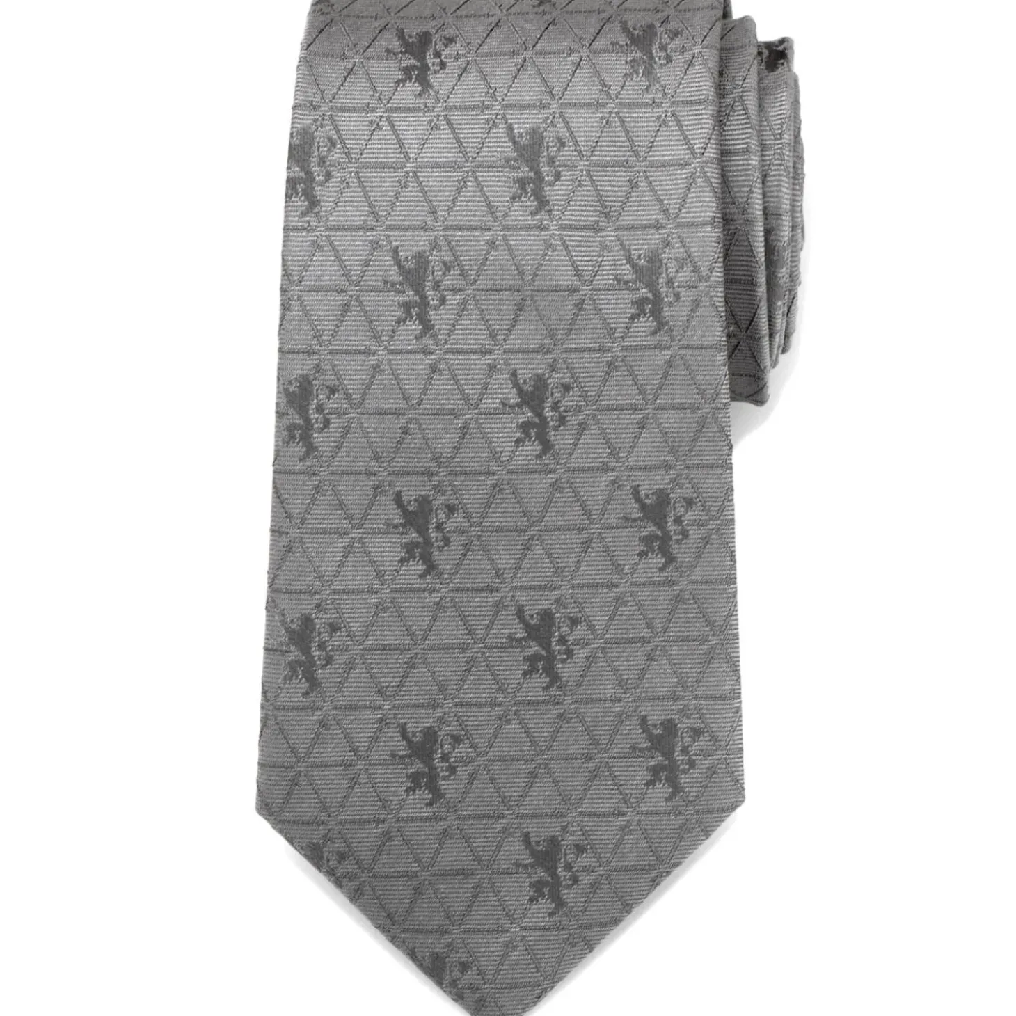 Game of Thrones Lannister Geometric Sword Gray Men's Tie