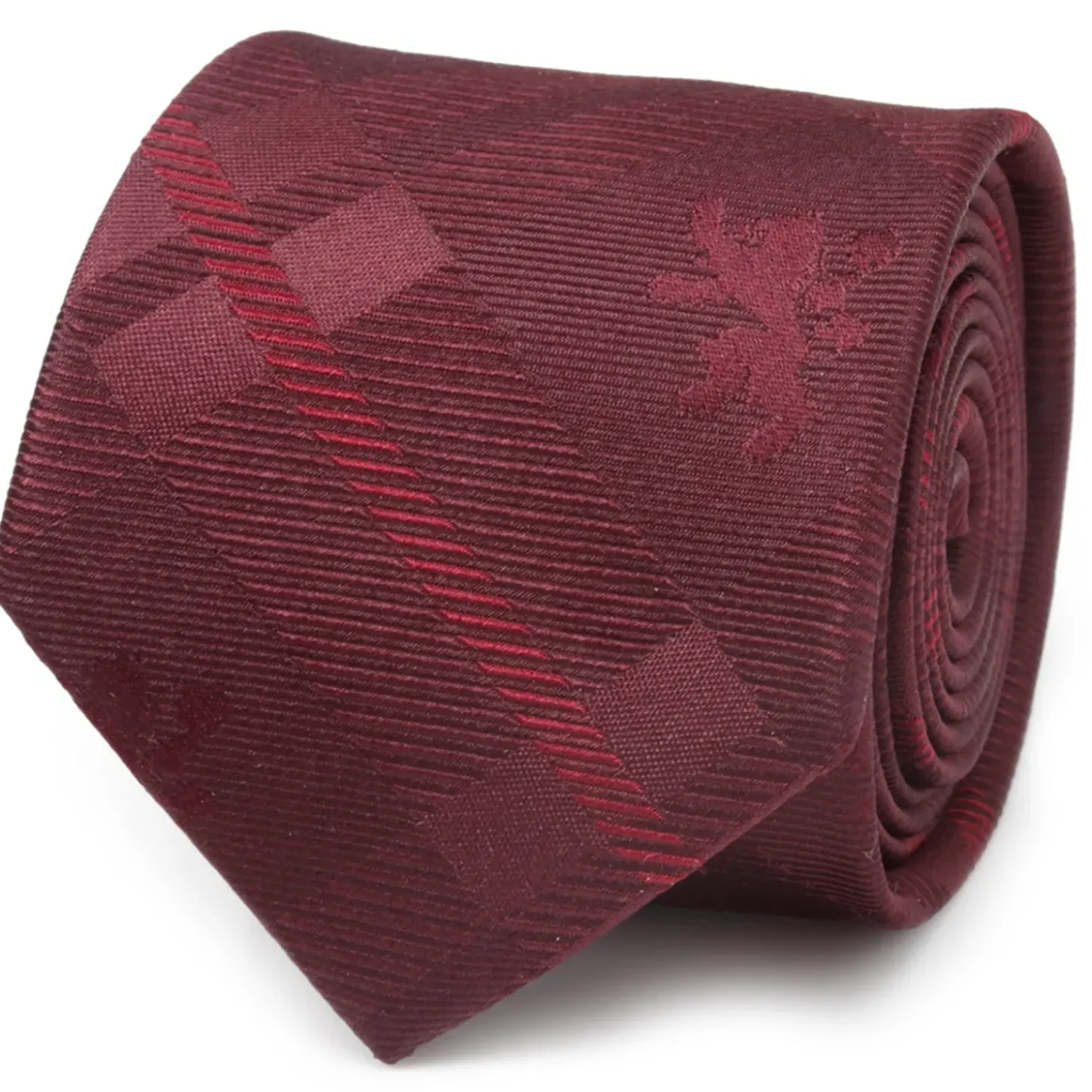 Game of Thrones Lannister Lion Red Plaid Silk Men's Tie