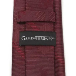 Game of Thrones Lannister Lion Red Plaid Silk Men's Tie