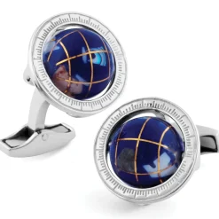 Tateossian Lapis Globe Cufflinks