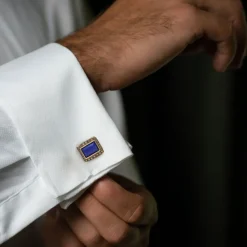 Armenta Lapis Lazuli with Diamond Cufflinks