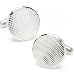 Ox and Bull Trading Co. Line Stainless Steel Cufflinks
