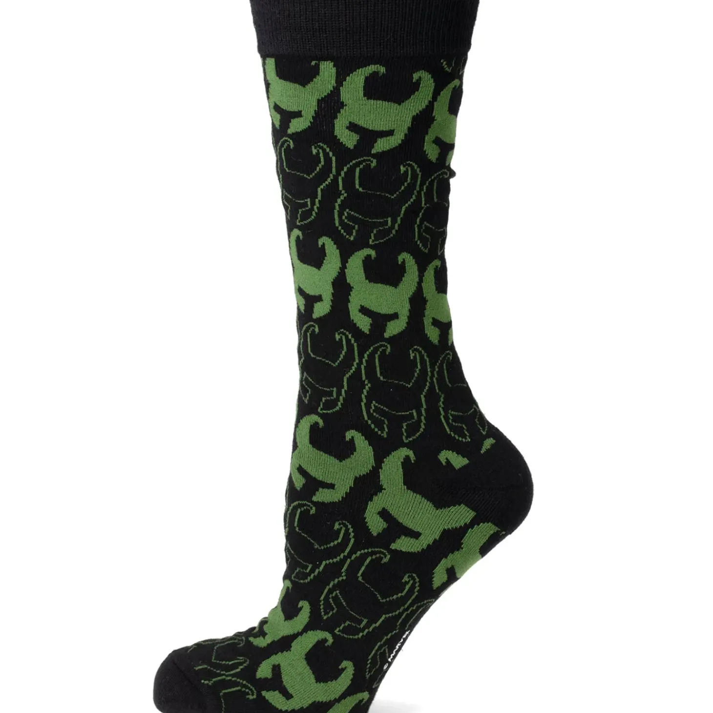 Marvel Loki Pattern Green/Black Socks