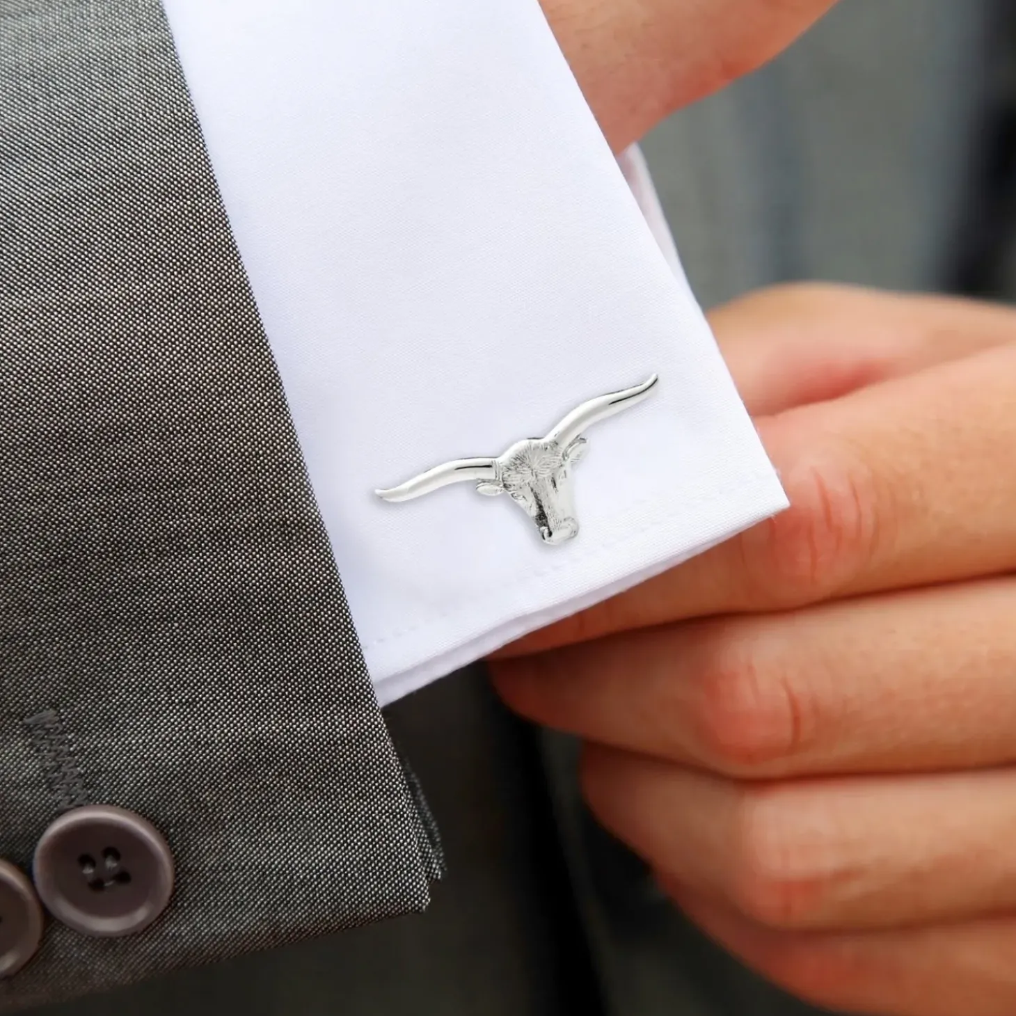 Cufflinks, Inc. Longhorn Steer Cufflinks