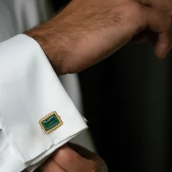 Armenta Malachite Cufflinks