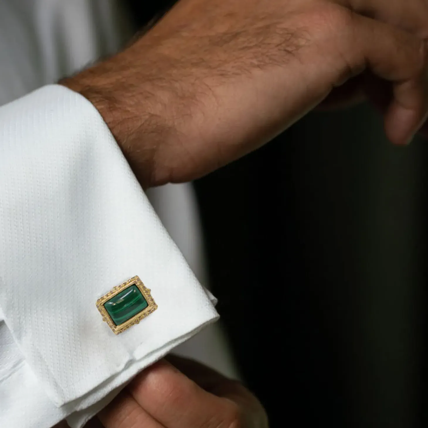 Armenta Malachite Cufflinks