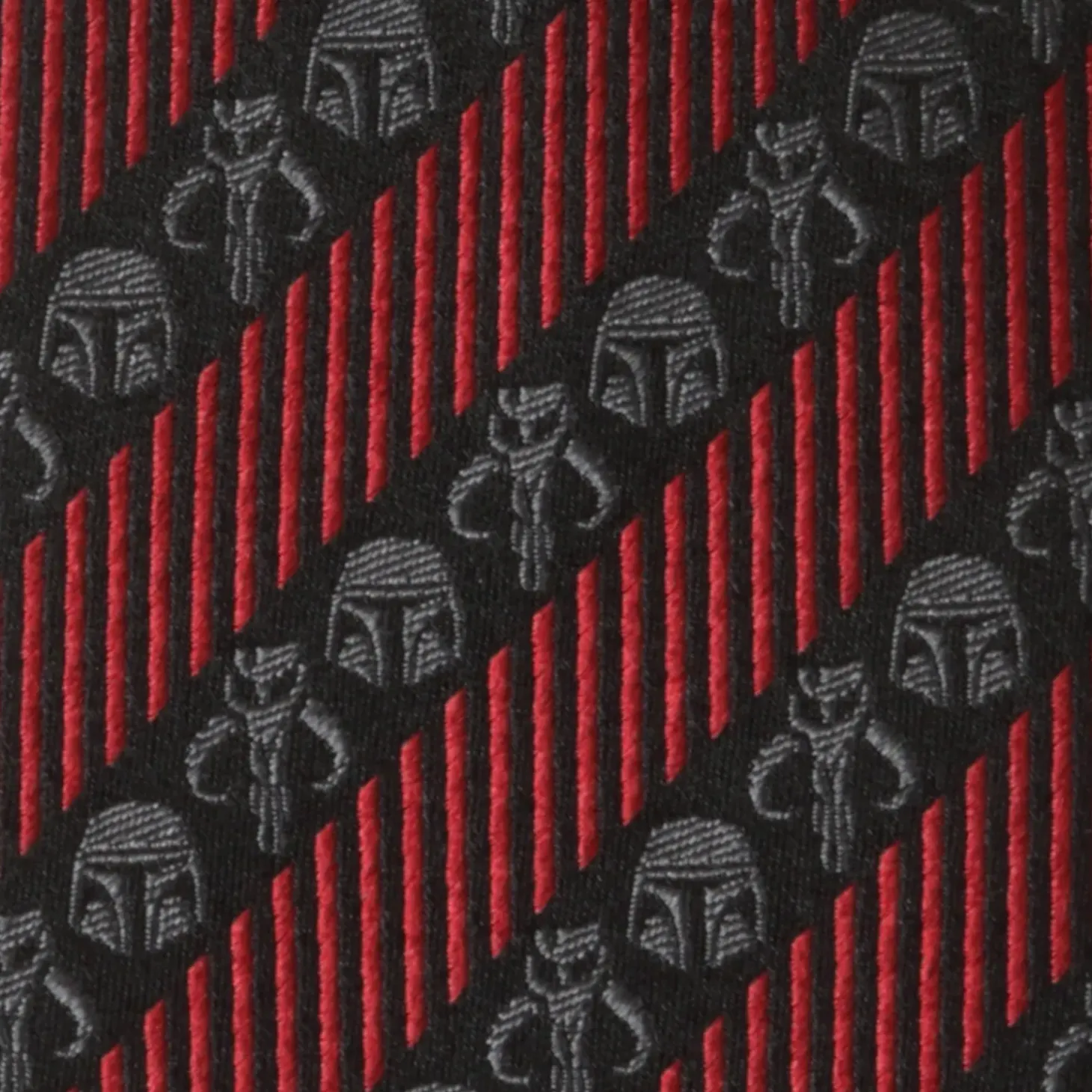 Star Wars Mandalorian Black Red Stripe Men's Tie