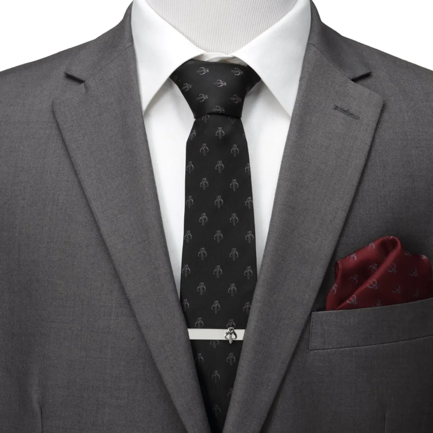 Star Wars Mandalorian Black Silk Men's Tie