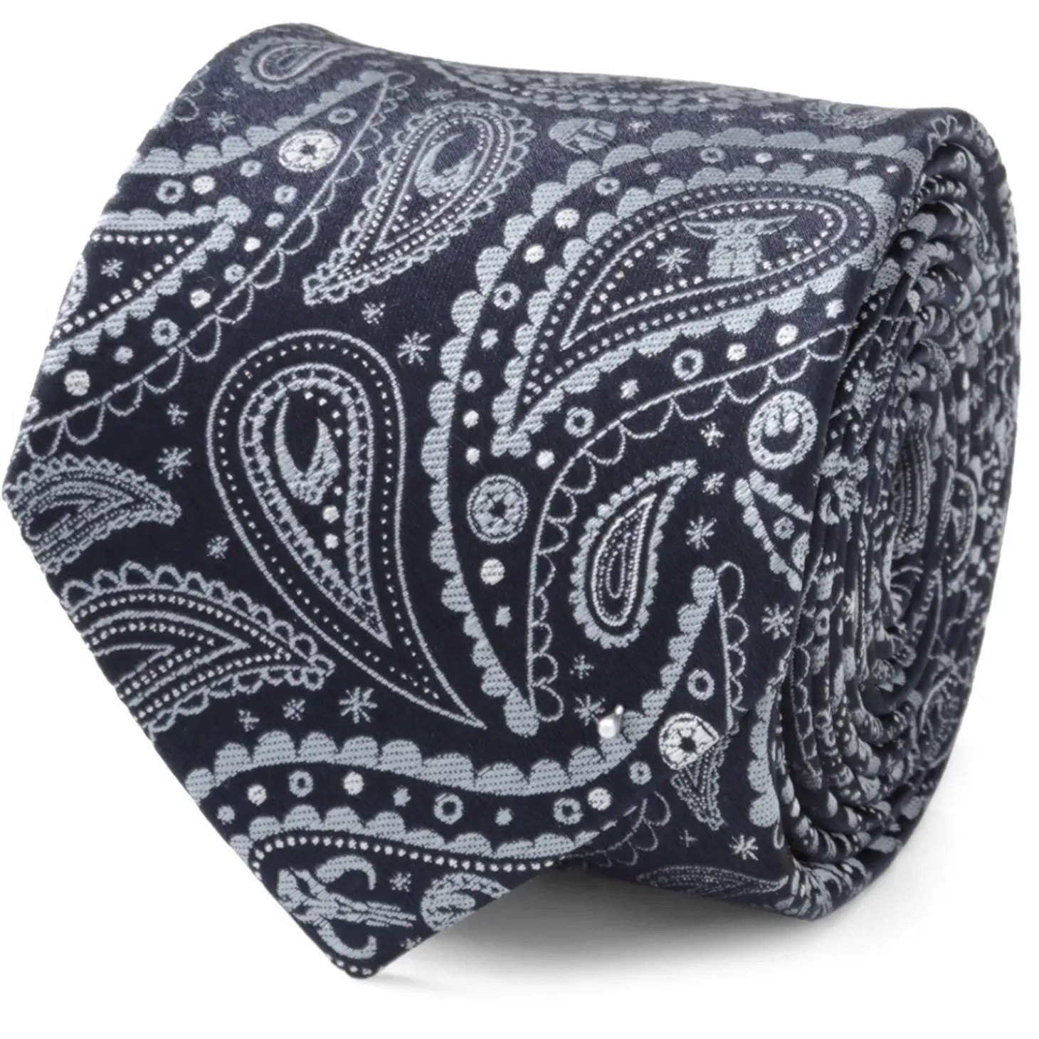 Star Wars Mandalorian Blue Paisley Men's Tie