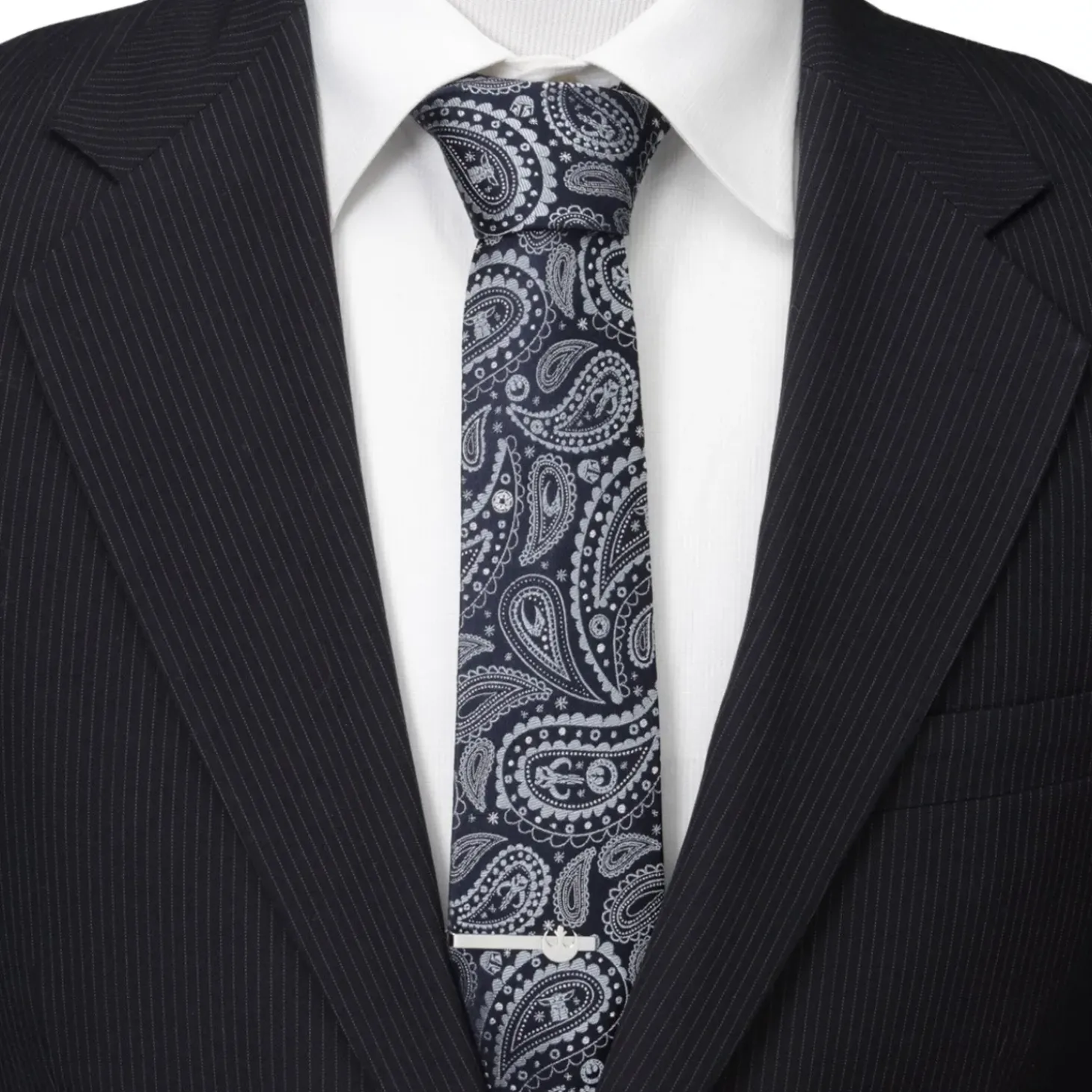 Star Wars Mandalorian Blue Paisley Men's Tie