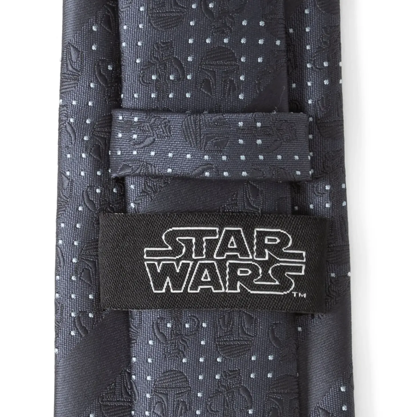 Star Wars Mandalorian Blue Stripe Dotted Men's Tie