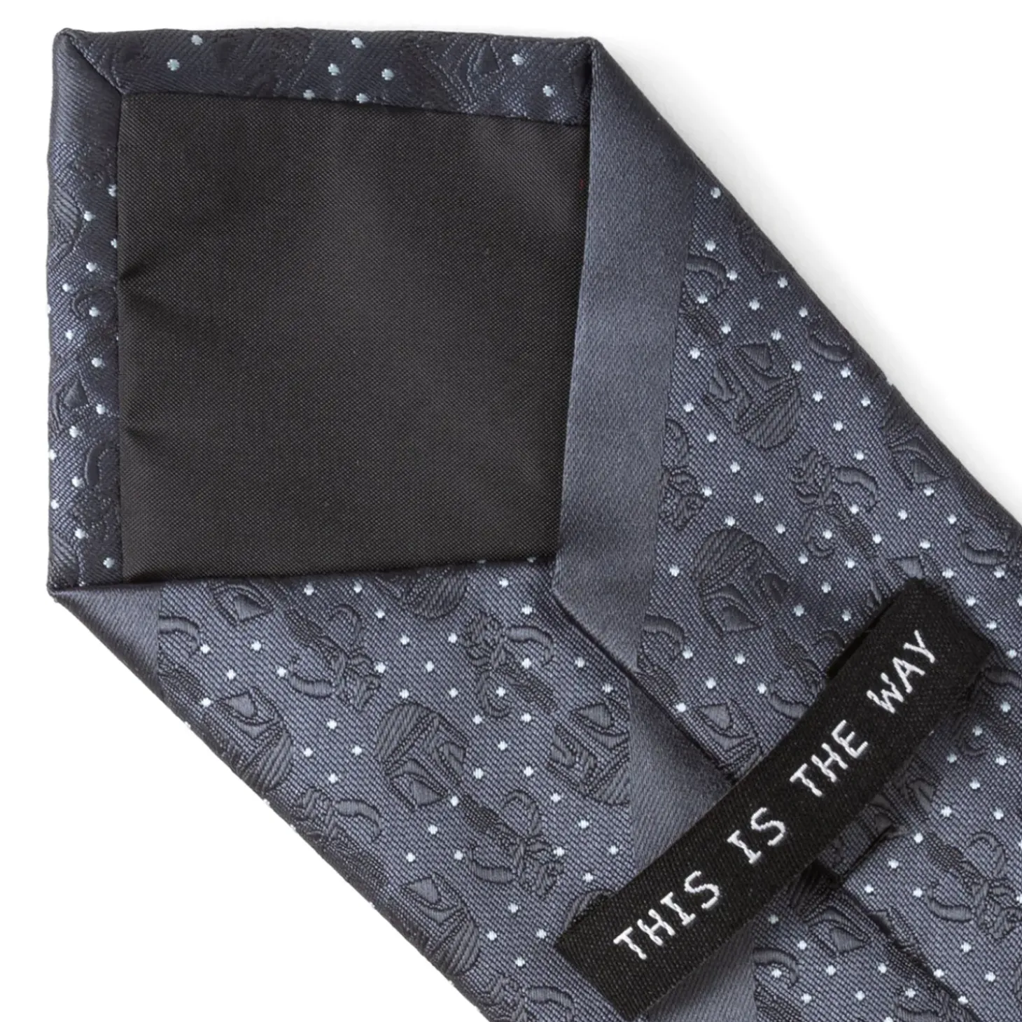 Star Wars Mandalorian Blue Stripe Dotted Men's Tie