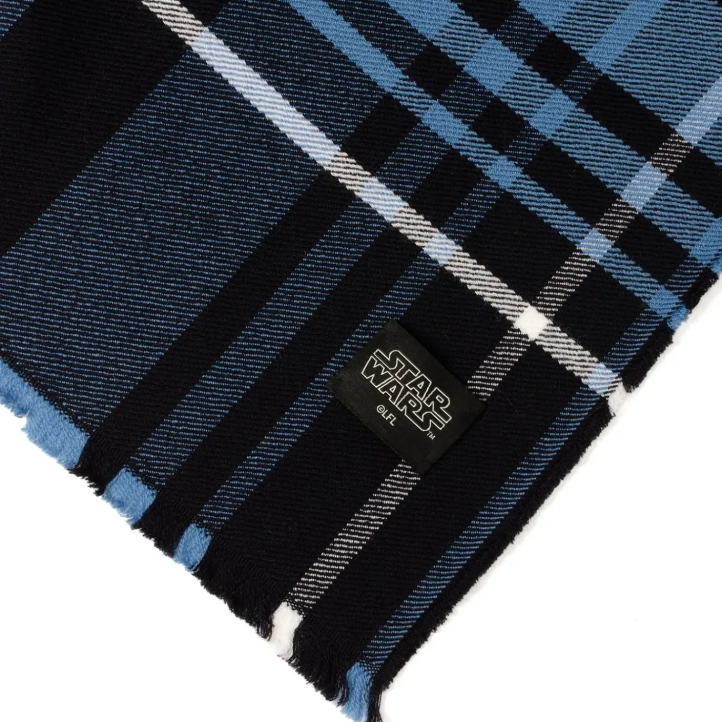 Star Wars Mandalorian Blue Tartan Scarf