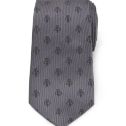 Star Wars Mandalorian Gray Silk Men's Tie