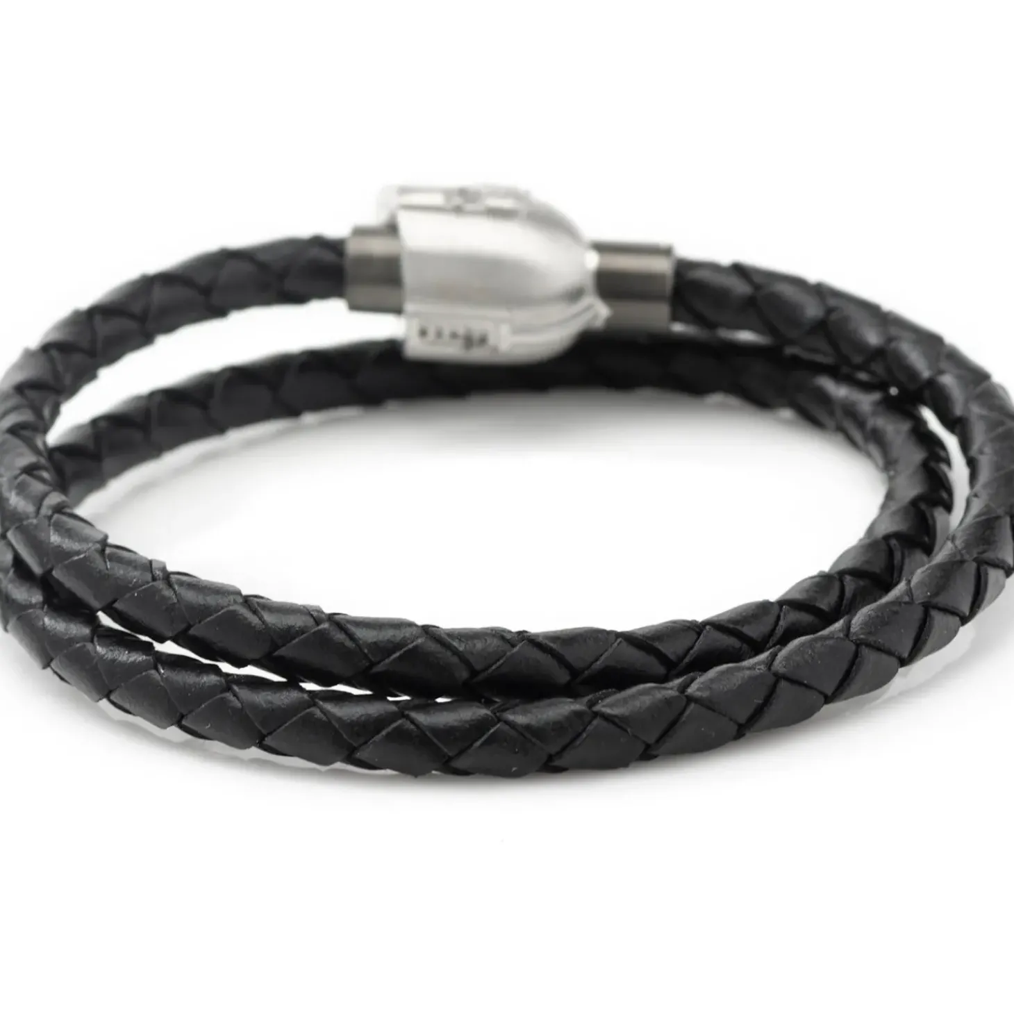 Star Wars Mandalorian Helmet Double Wrap Stainless Steel Bracelet