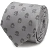 Star Wars Mandalorian Helmet Gray Men's Tie