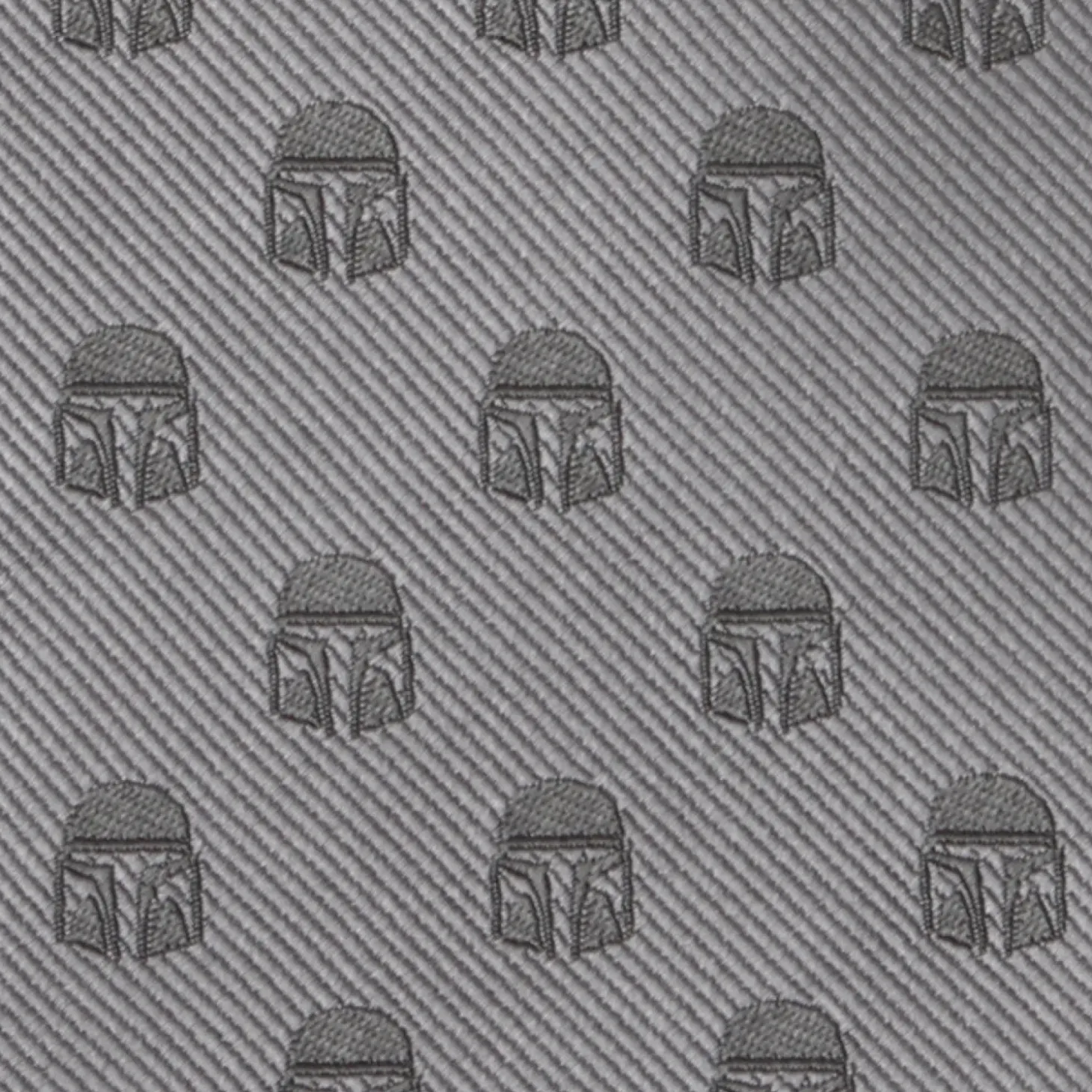 Star Wars Mandalorian Helmet Gray Men's Tie