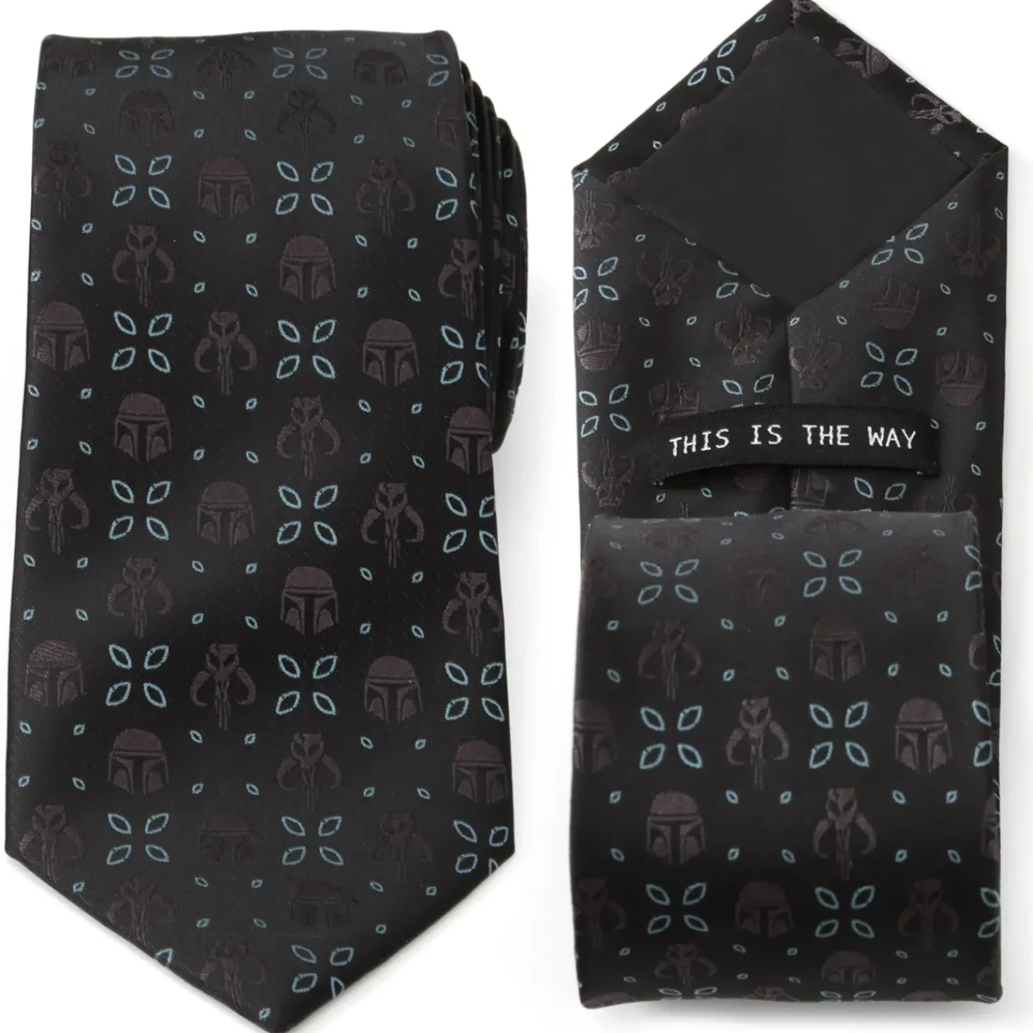 Star Wars Mandalorian Motif Black Men's Tie