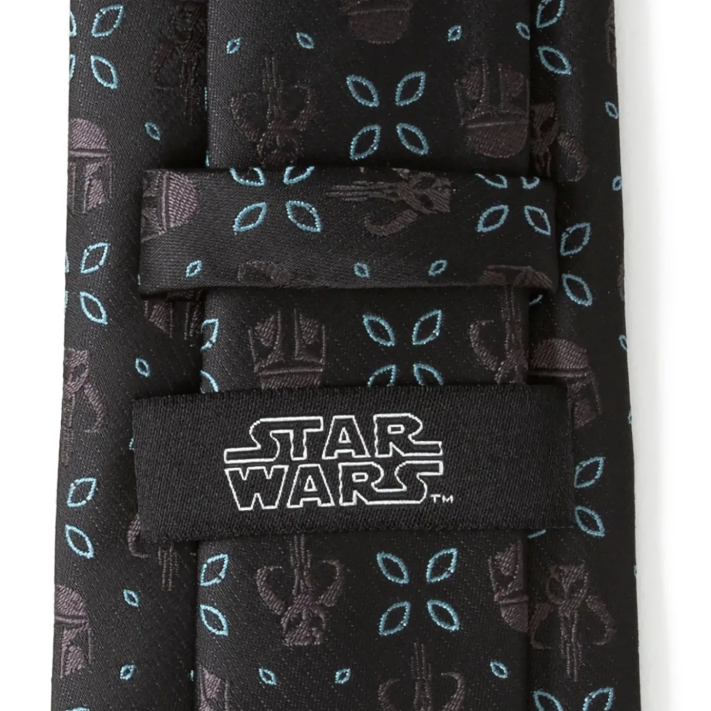 Star Wars Mandalorian Motif Black Men's Tie