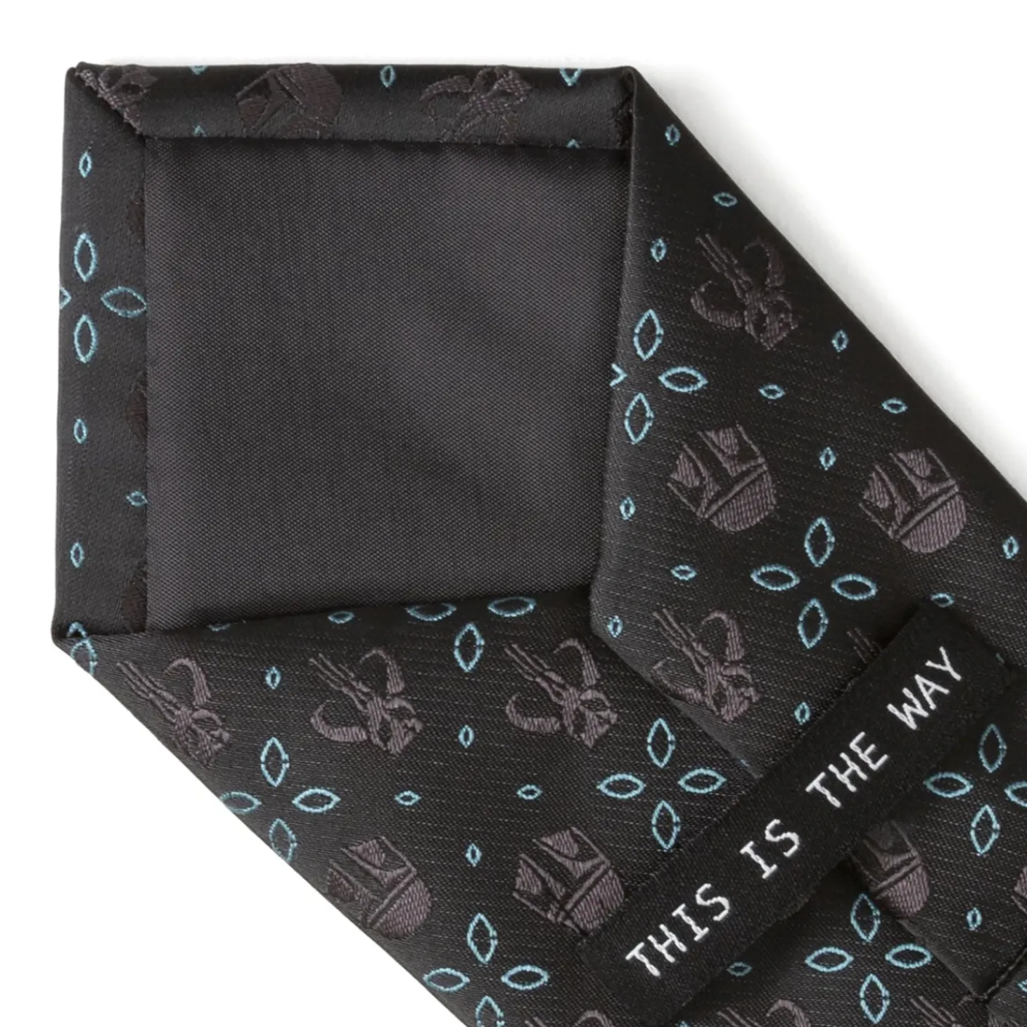Star Wars Mandalorian Motif Black Men's Tie