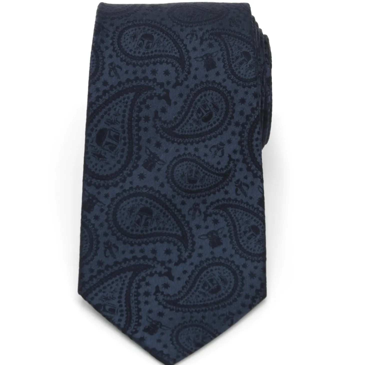 Star Wars Mandalorian The Child Paisley Navy Tie