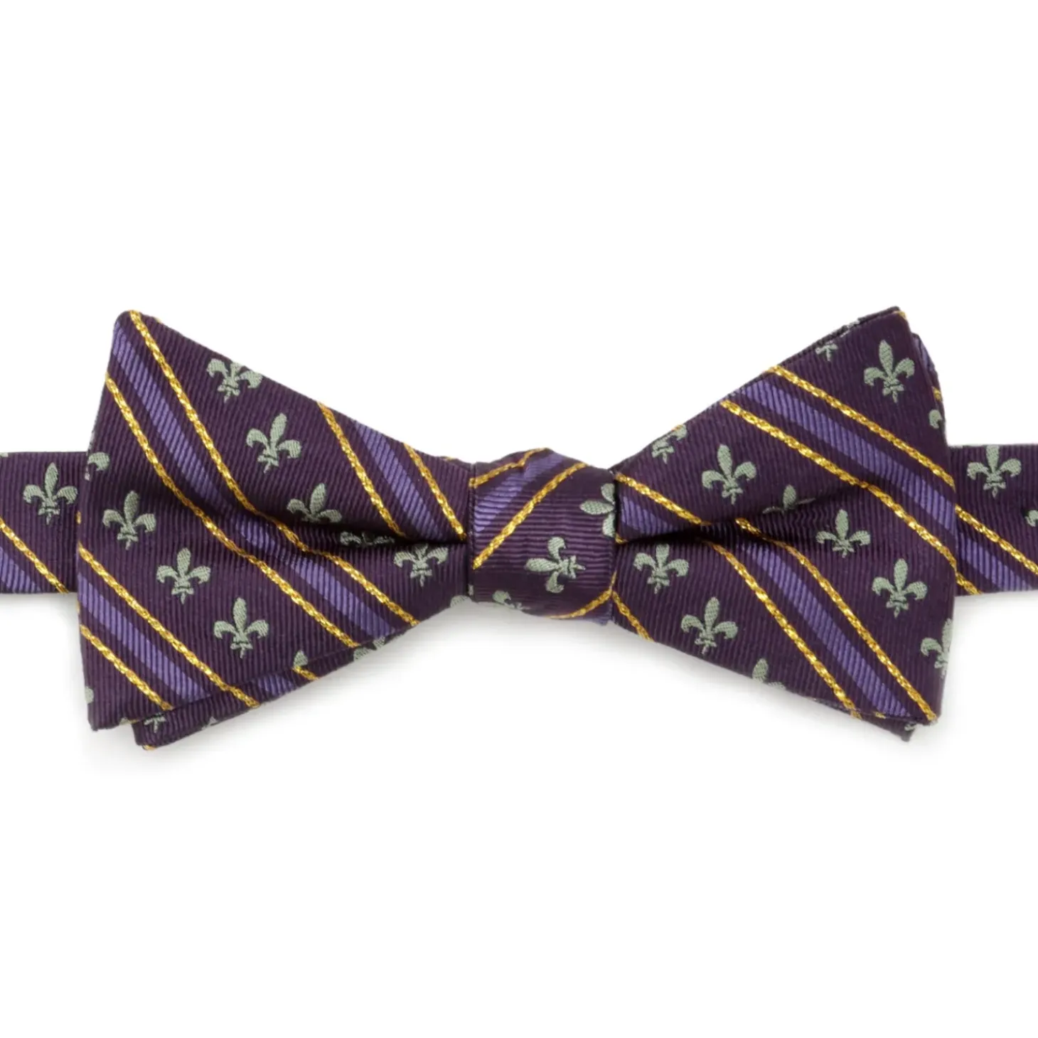 Cufflinks, Inc. Mardi Gras Stripe Bow Tie