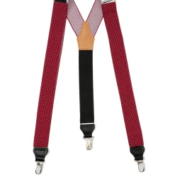 Ox and Bull Trading Co. Maroon Dot Clip Suspenders
