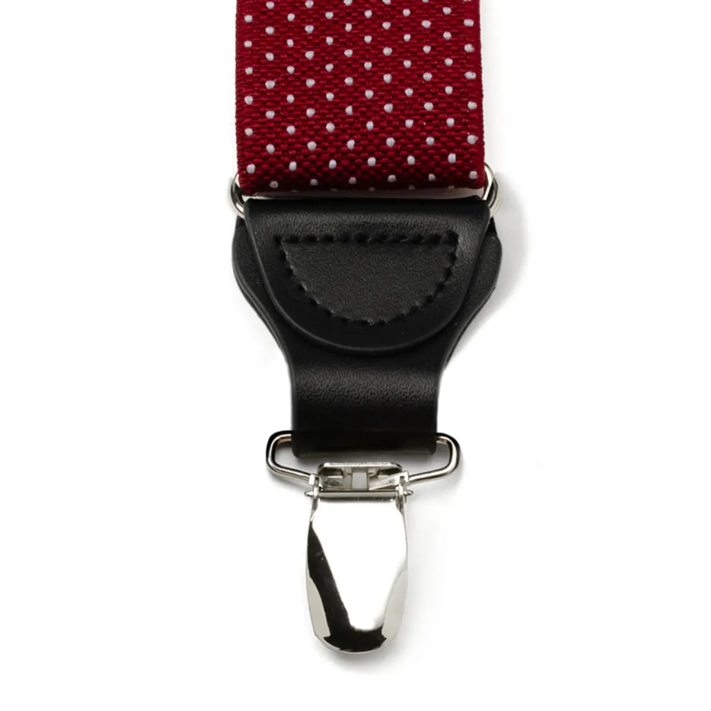 Ox and Bull Trading Co. Maroon Dot Clip Suspenders