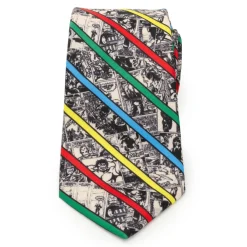 Marvel Comic Stripe Tan Men's Tie