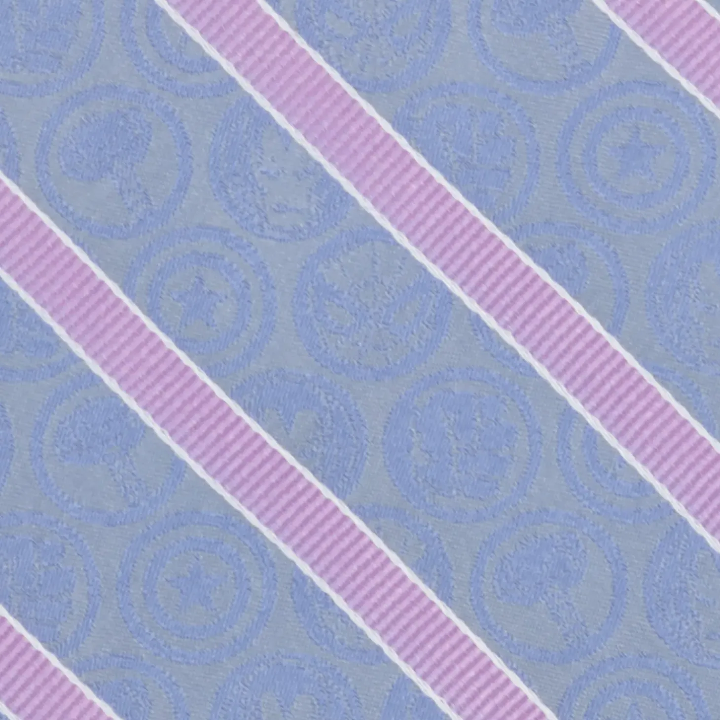Marvel Comics Blue and Pink Stripe Silk Men's Tie
