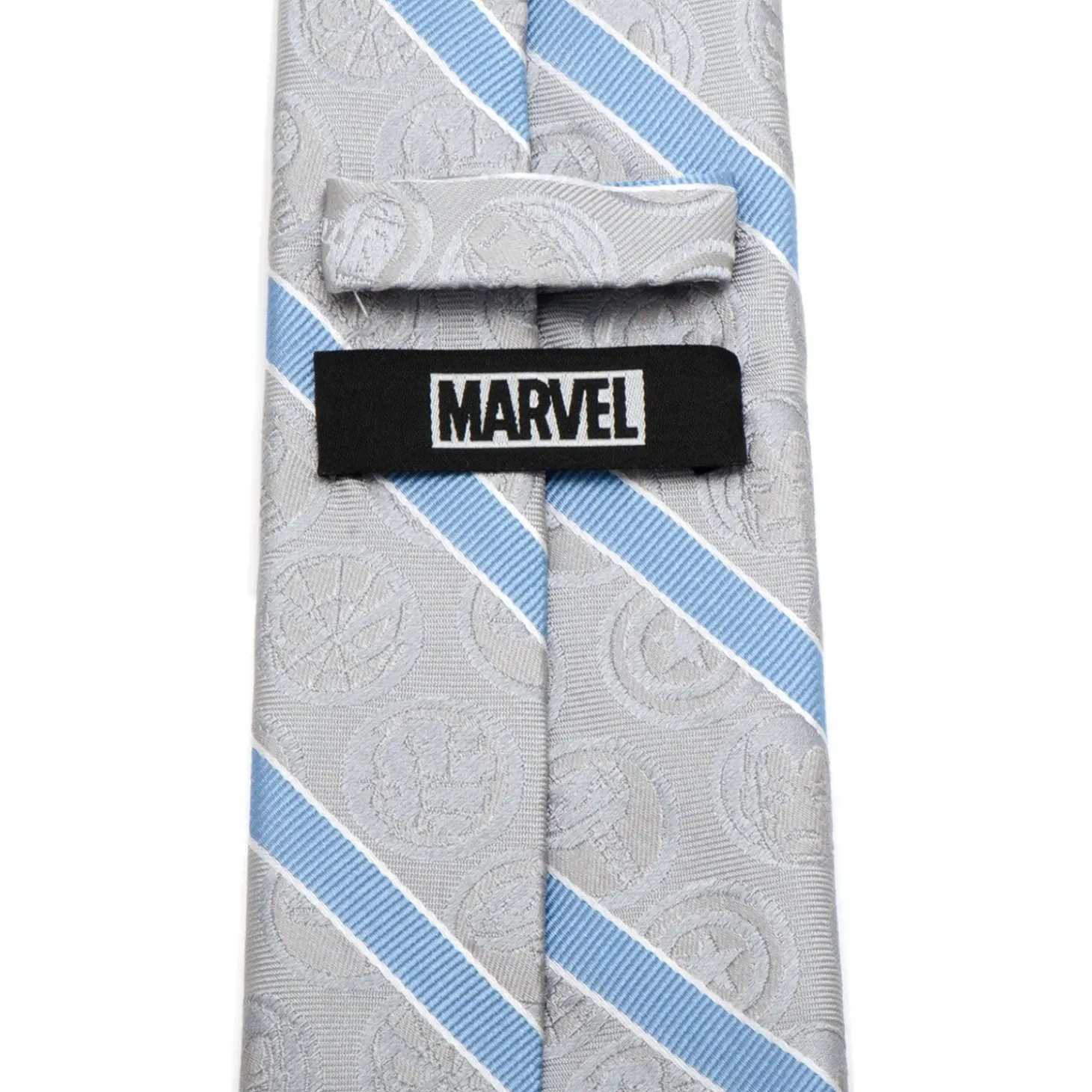 Marvel Comics Gray and Blue Stripe Men's Tie