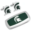 NCAA Michigan State Spartans Cufflinks and Cushion Money Clip Set