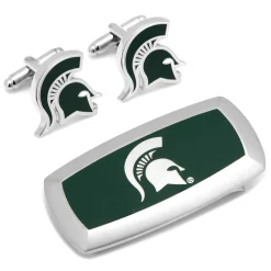 NCAA Michigan State Spartans Cufflinks and Cushion Money Clip Set
