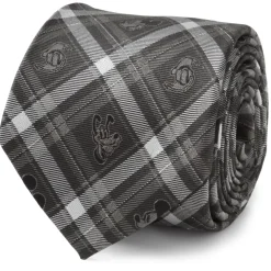 Disney Mickey and Friends Charcoal Plaid Men's Tie