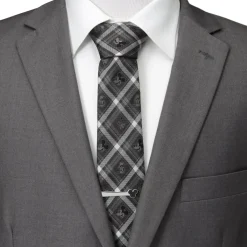 Disney Mickey and Friends Charcoal Plaid Men's Tie