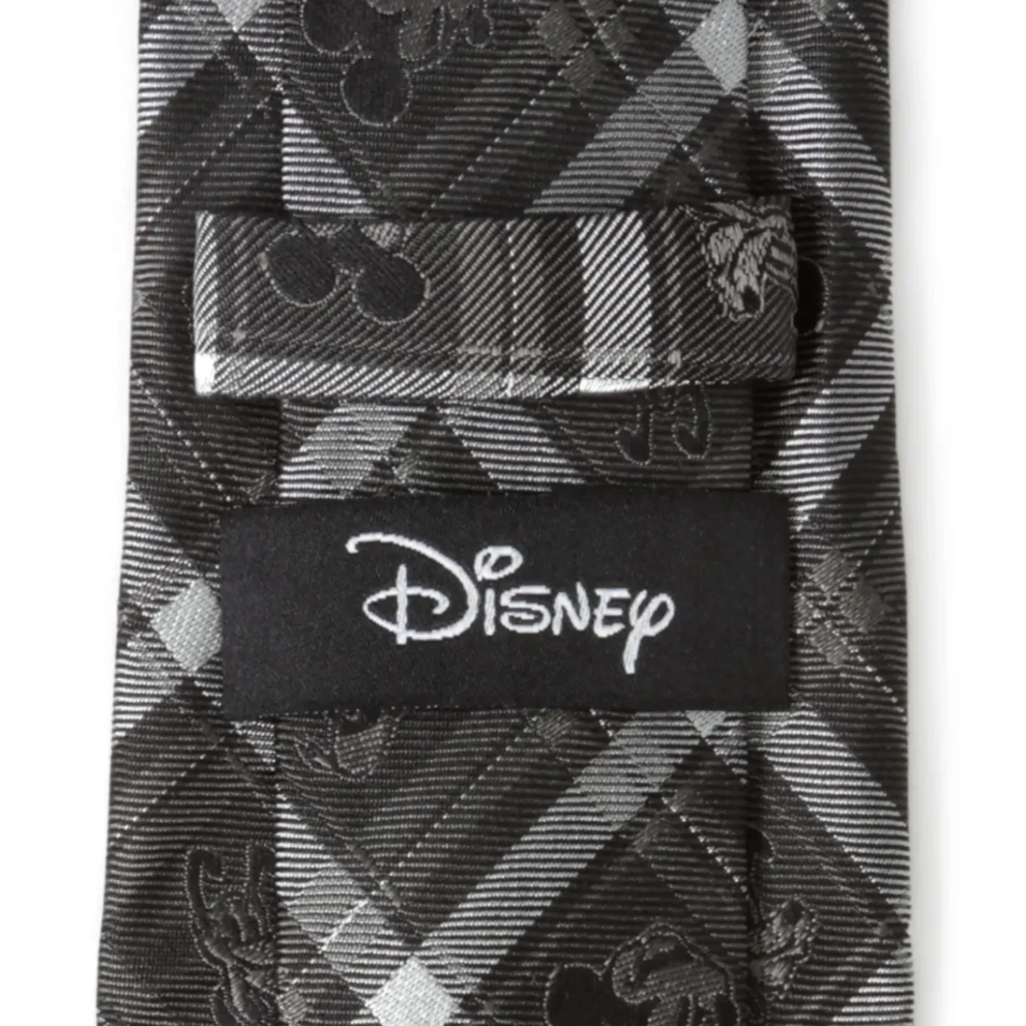 Disney Mickey and Friends Charcoal Plaid Men's Tie