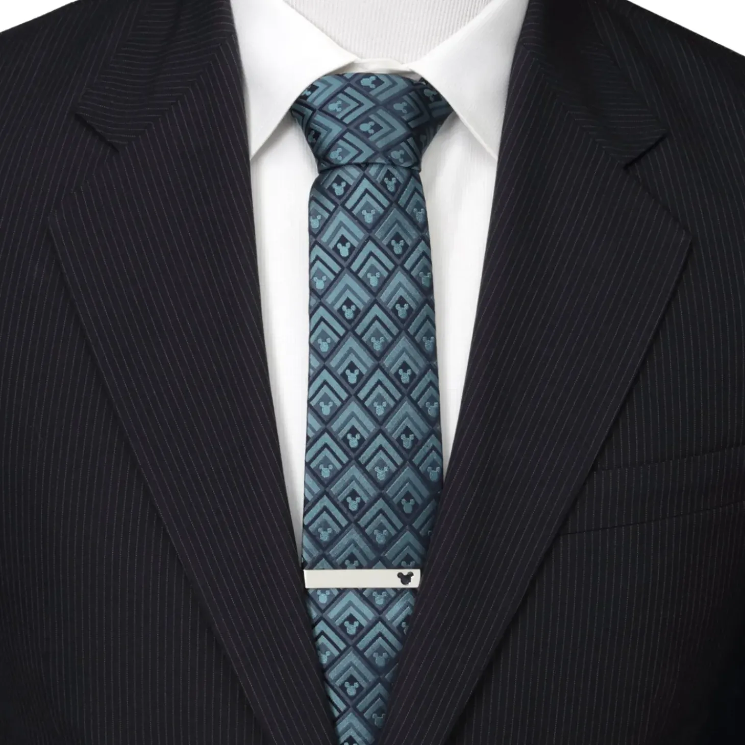 Disney Mickey Diamond Teal Men's Tie