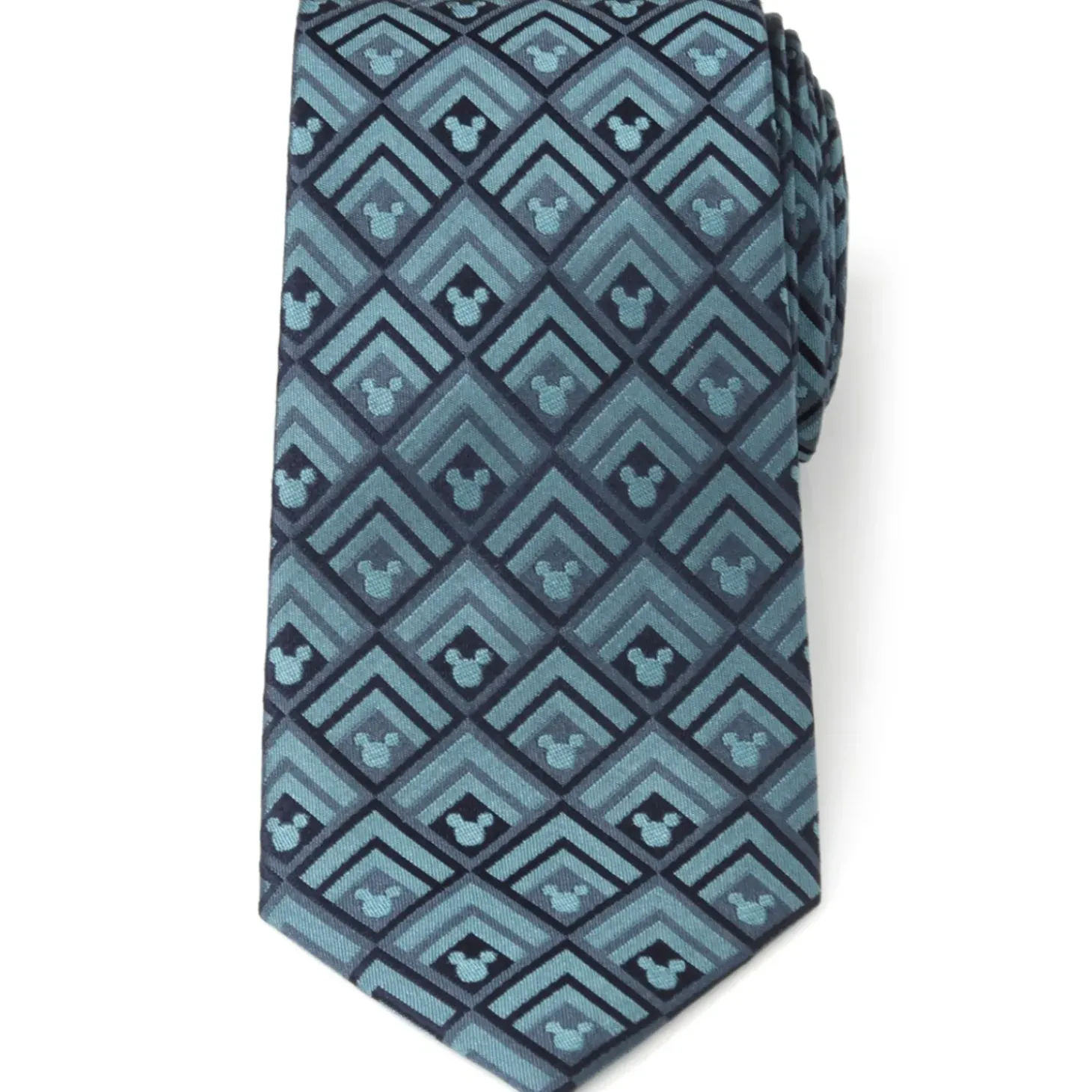 Disney Mickey Diamond Teal Men's Tie
