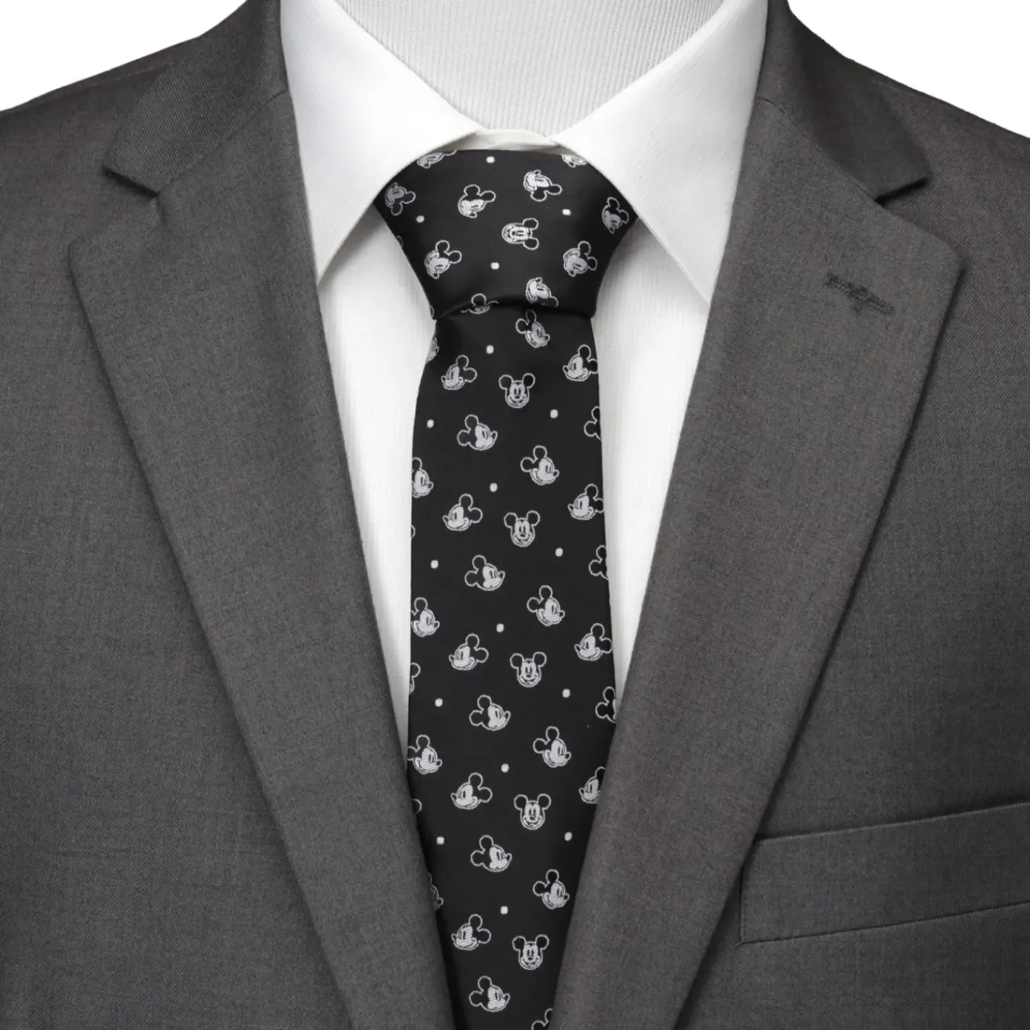 Disney Mickey Dot Black Men's Tie