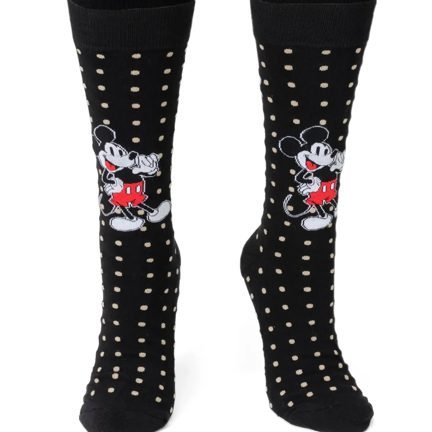 Disney Mickey Dot Sock and Mickey Blue Lapel Pin Gift Set
